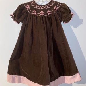 ROYAL CHILD Gorgeous Smocked Corduroy Dress